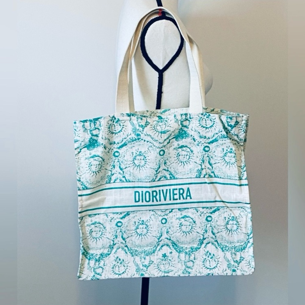 💚Dior Linen Green Tote GWP - Picture 3 of 10